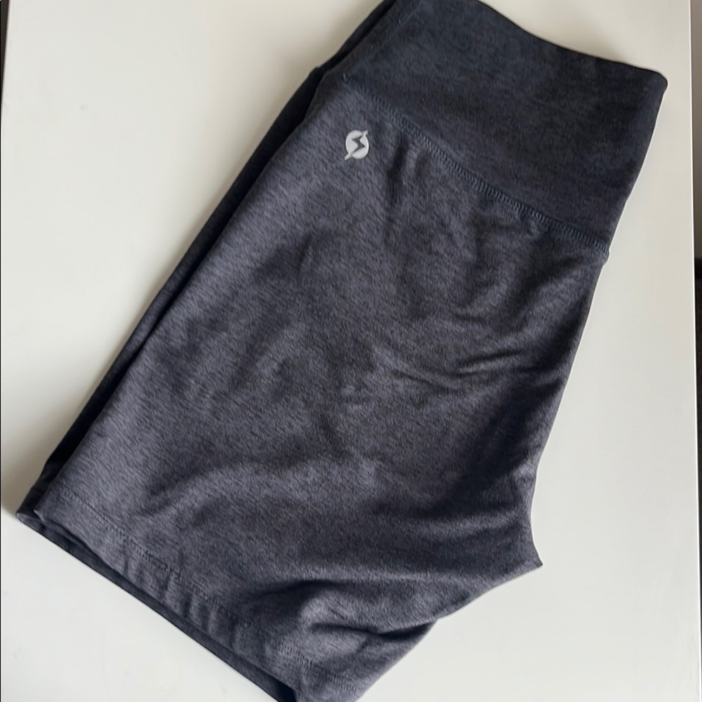 Popflex Heather Gray Biker Shorts - Large